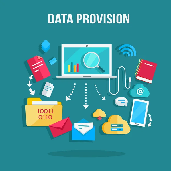 Data Provision Banner — Stock Vector
