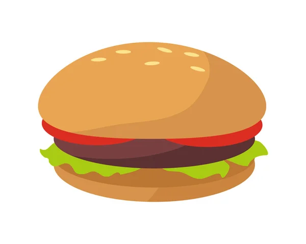 Icône de hamburger à plat — Image vectorielle