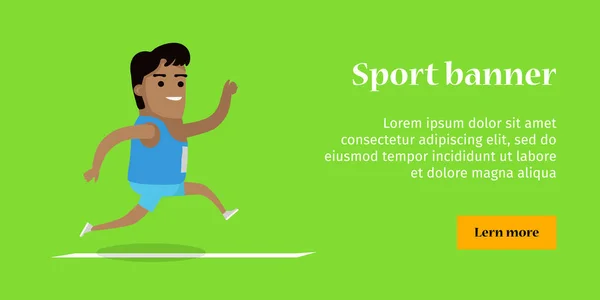 Jeux d'été Bannière colorée. Athlétisme Sport — Image vectorielle
