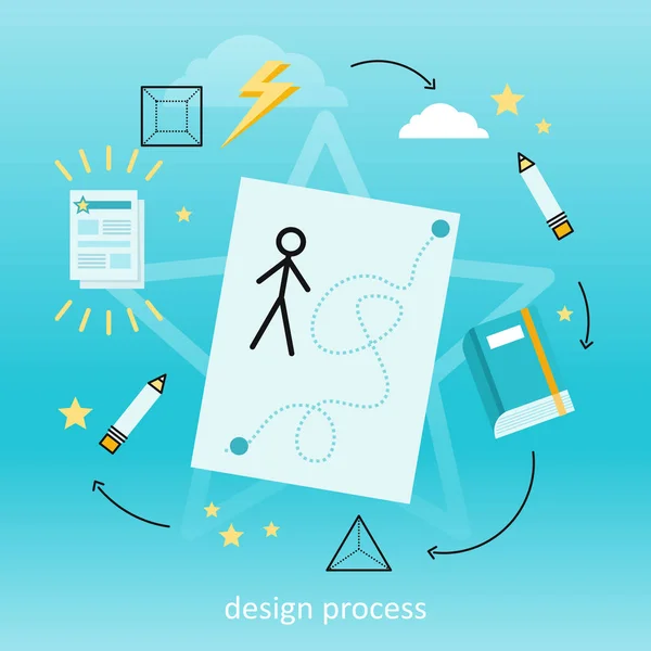 Concept de processus de conception — Image vectorielle