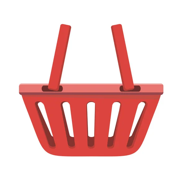 Ilustración de Red Shopping Basket — Vector de stock
