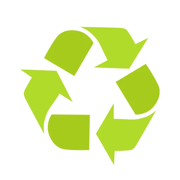 Símbolo de reciclaje verde — Vector de stock