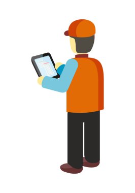 Lojistik yöneticisi kargo Deivering denetler.