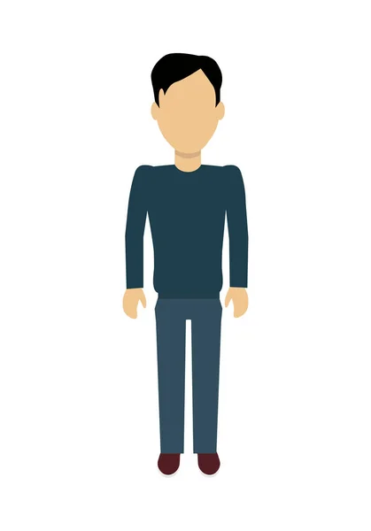 Modèle de personnage de l'homme Illustration vectorielle . — Image vectorielle