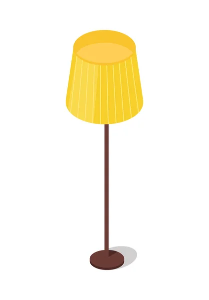 Lampadaire jaune isolé sur fond blanc . — Image vectorielle