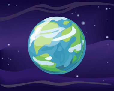 Planet earth alan arka planda