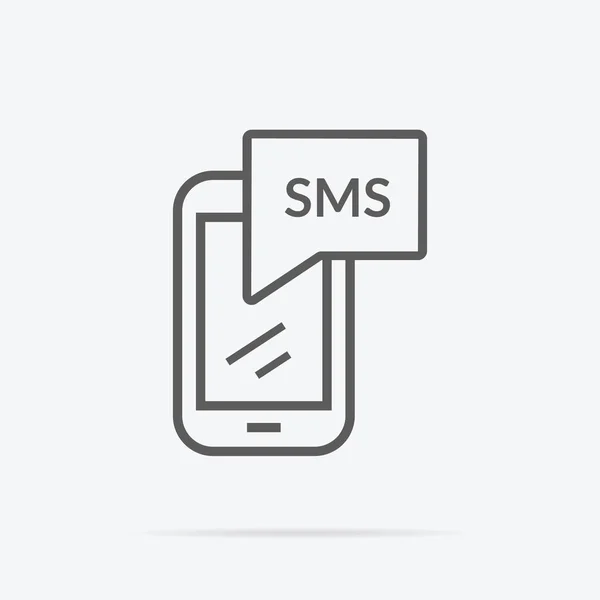 Illustration d'icône de messagerie simple dans le design plat . — Image vectorielle