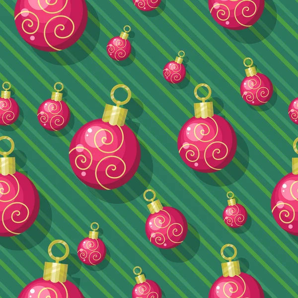 Jouets arbre de Noël modèle sans couture vecteur — Image vectorielle