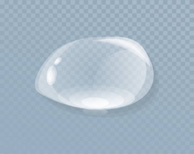 Su sıvı damla şeffaf olarak izole