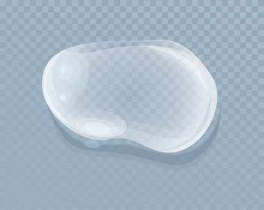 Su sıvı damla şeffaf olarak izole