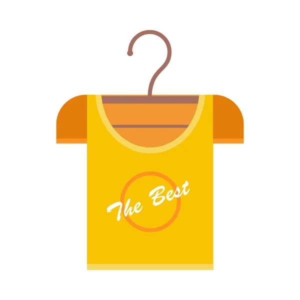 T-shirt arancione su appendino — Vettoriale Stock