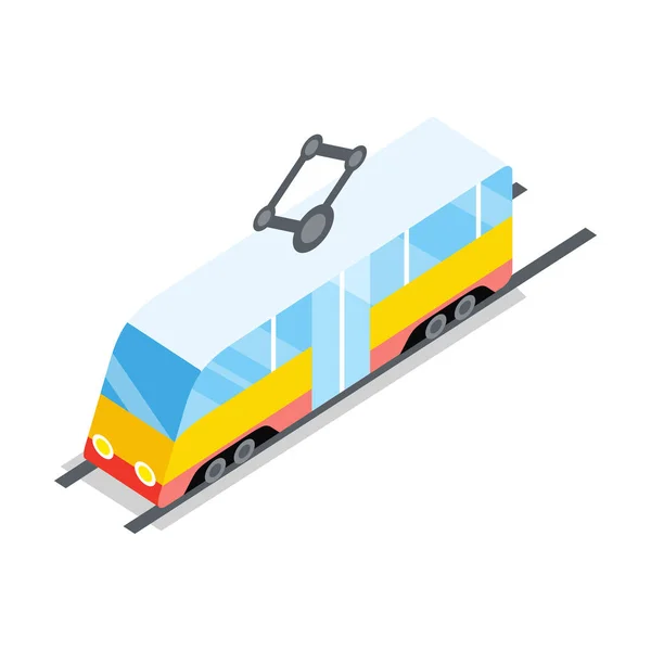 Veřejná tramvajová ikona — Stockový vektor