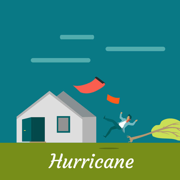 Hurricane Destroying House and Killing Man