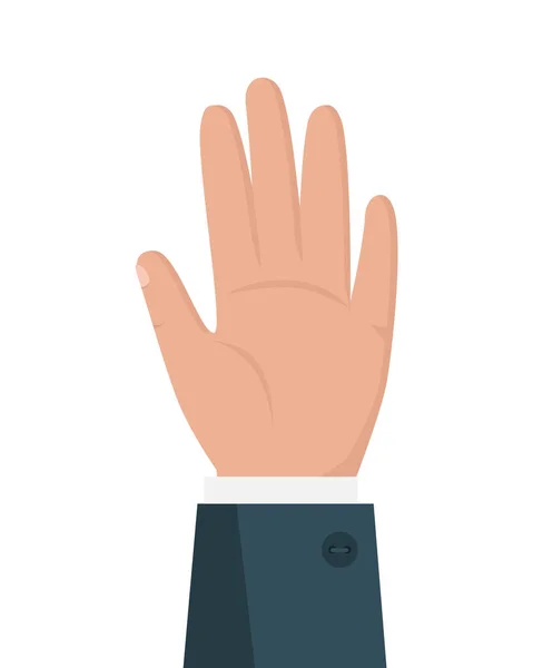 Ilustração humana do vetor da mão no projeto liso . — Vetor de Stock