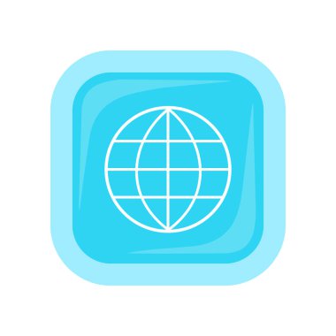 Dünya küre amblemi. Logo şablonu. Simge. Vektör.