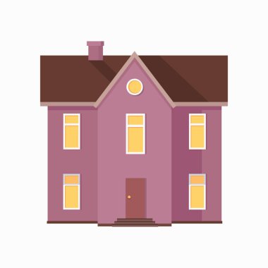 Teras afiş Poster şablonu ile mutlu ev.