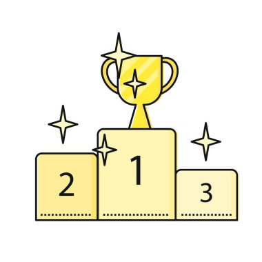 Kupası şampiyonluğu kazanan podyum