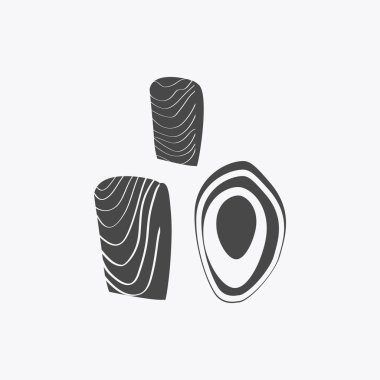 Somon Steak vektör düz tasarlamak