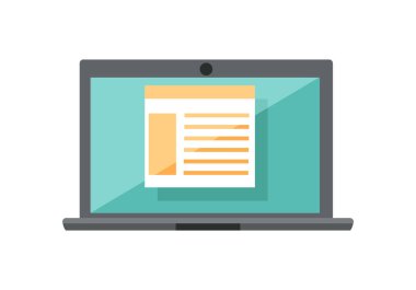 dizüstü bilgisayar ekranında diyagramı ile