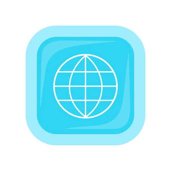 Earth Globe Emblem. Plantilla de logotipo. Icono. Vector . — Vector de stock