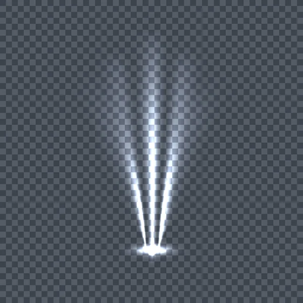 Verlichting met lichteffecten op transparantie — Stockvector