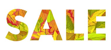 Sonbahar satış vektör kavramı düz tasarım