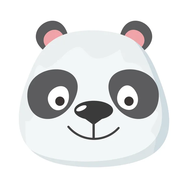 Panda gezicht vectorillustratie in platte ontwerp — Stockvector