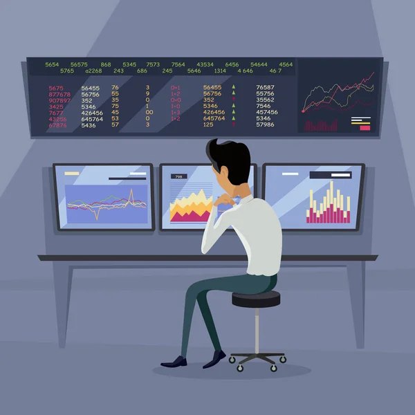 Illustration moderne de technologie de trading en ligne . — Image vectorielle