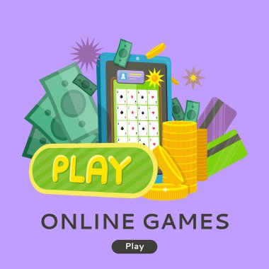 Online oyunlar Web Banner Oynat düğmesini ile izole.