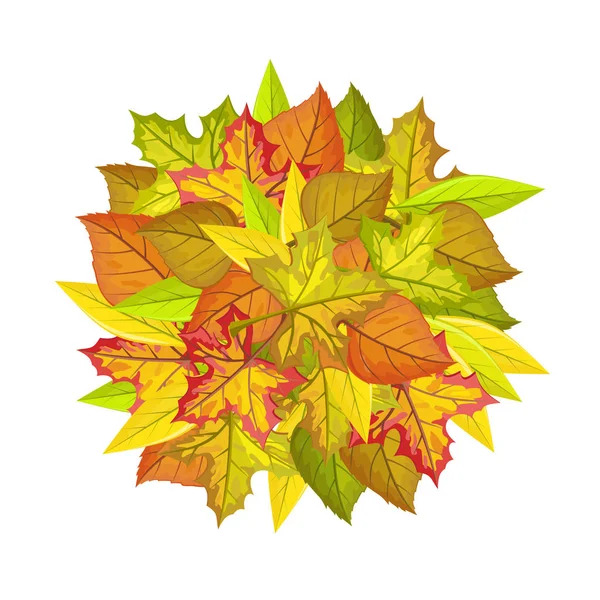 Herfst bladeren Vector Concept in platte ontwerp — Stockvector