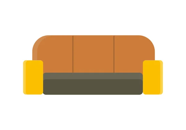 Illustrazione vettoriale del divano nel design piatto . — Vettoriale Stock