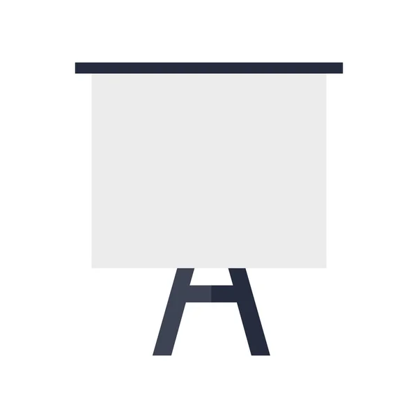 Stativ-Whiteboard mit leerem Bildschirm. — Stockvektor