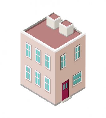 İzometrik şehir kurma vektör. İsometry