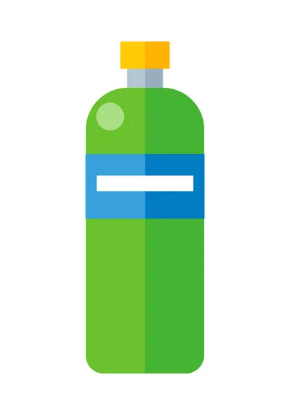 Botella de plástico verde — Vector de stock