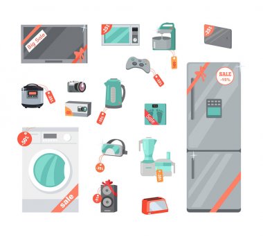 Satış indirim düz tarzı ev aletleri