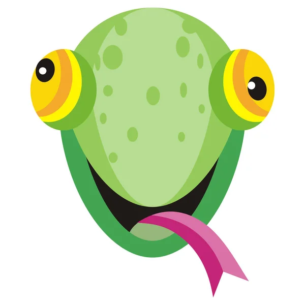 Lizard Cartoon Sticker Widespread Squamate Reptile — Stock Vector