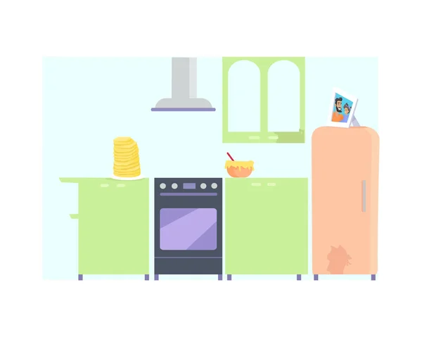 Mutfak iç mobilya — Stok Vektör