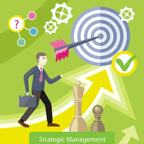 Strategic Management Concept Vector Illustration — Stock Vector