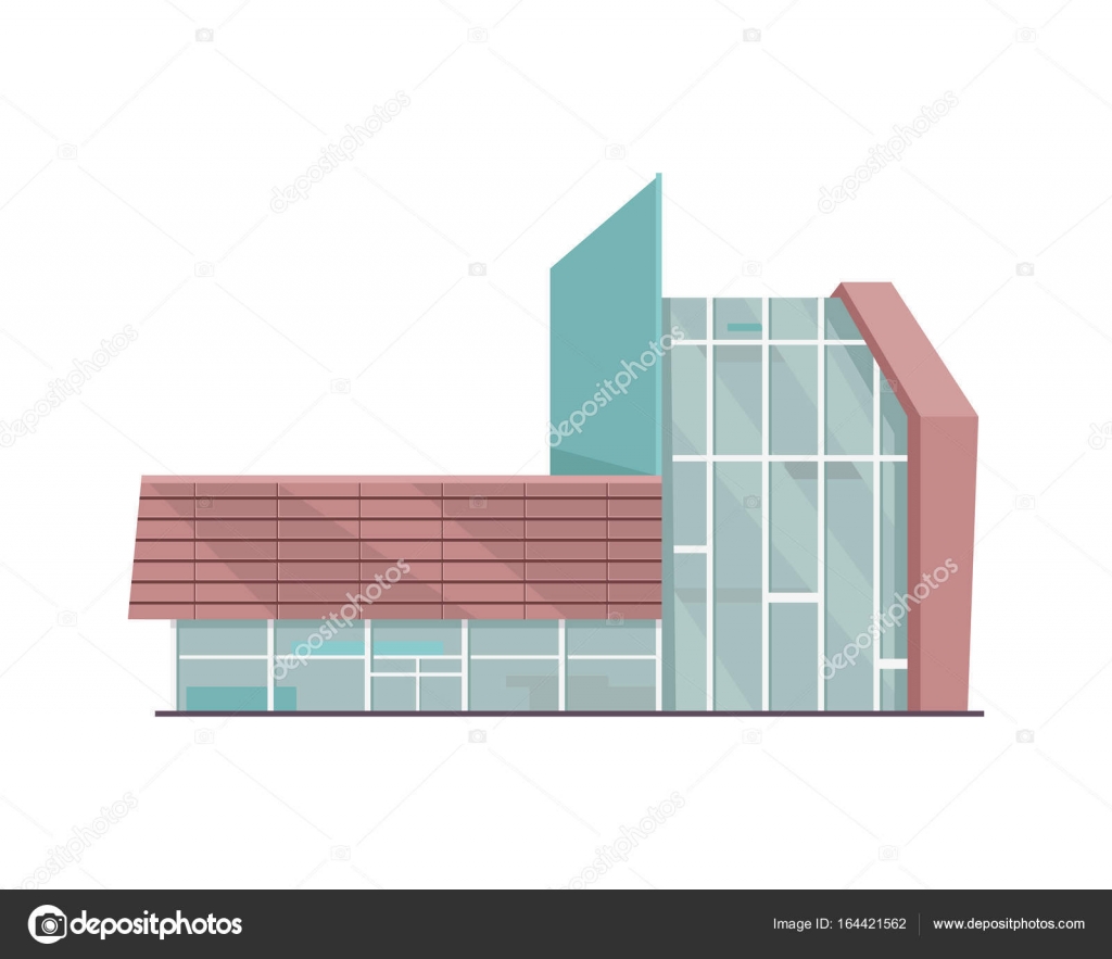 Shopping Mall Web Template in Flat Stock Vector by