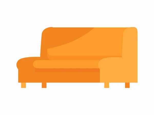 Шикарный кожаный диван. Для приема в современной комнате — стоковый вектор
