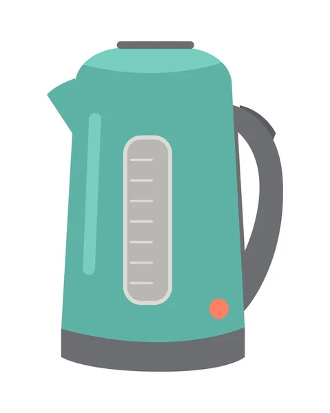 Teekanne oder Wasserkocher isoliert auf weißem Vektor — Stockvektor