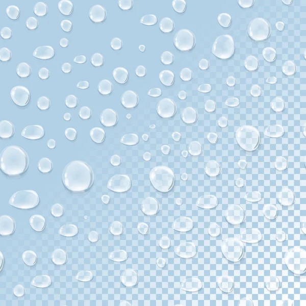 Seamless Pattern with Water Liquid Drops — Stock Vector