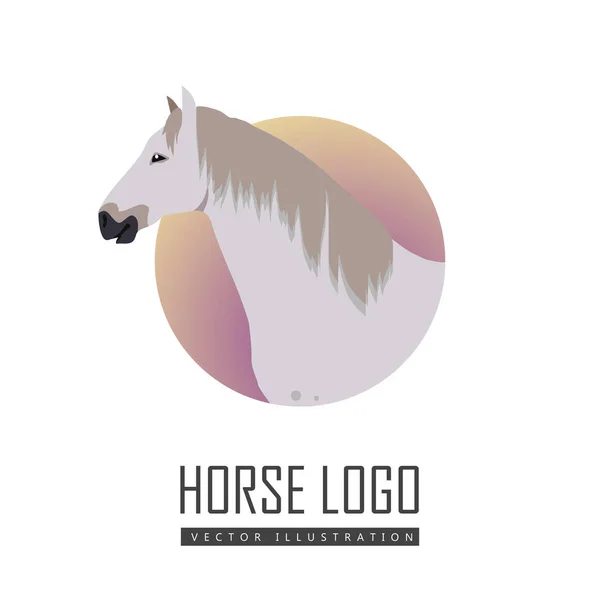 Ilustración de vectores de caballo en diseño plano — Archivo Imágenes Vectoriales
