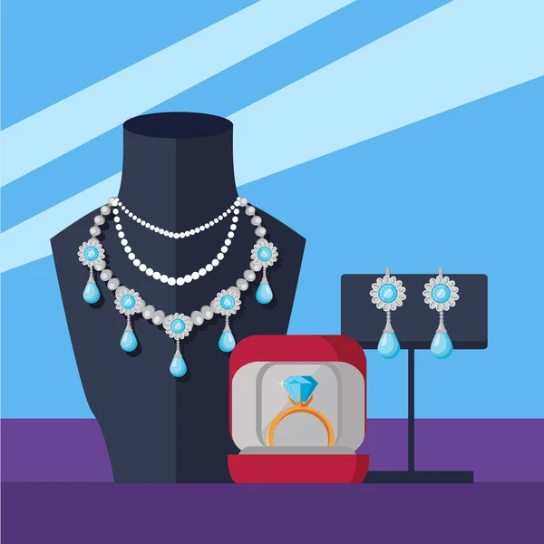 Mücevher dükkanı afiş — Stok Vektör