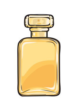 Cam sarı şişeye yakın çekim moda parfüm