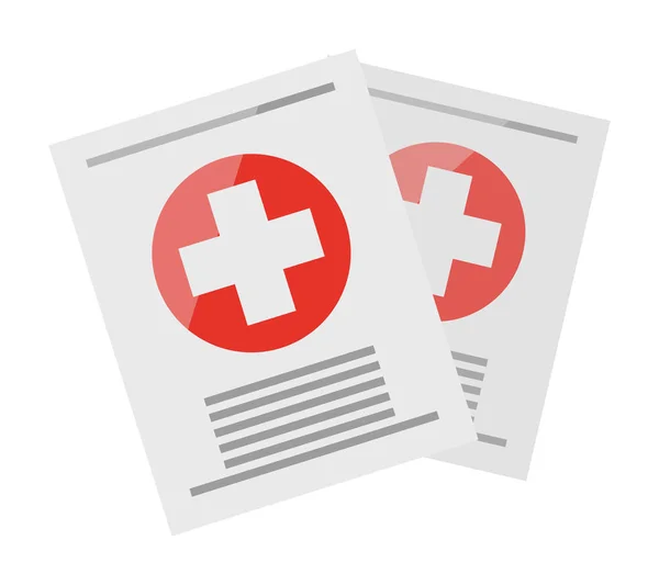 Dos hojas con ilustración de información médica — Vector de stock