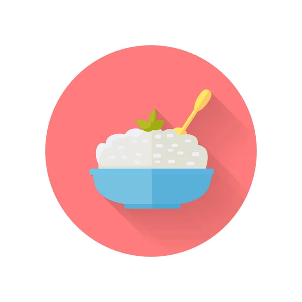 Dairy Dish Vector Illustration in Flat Design — Stock Vector