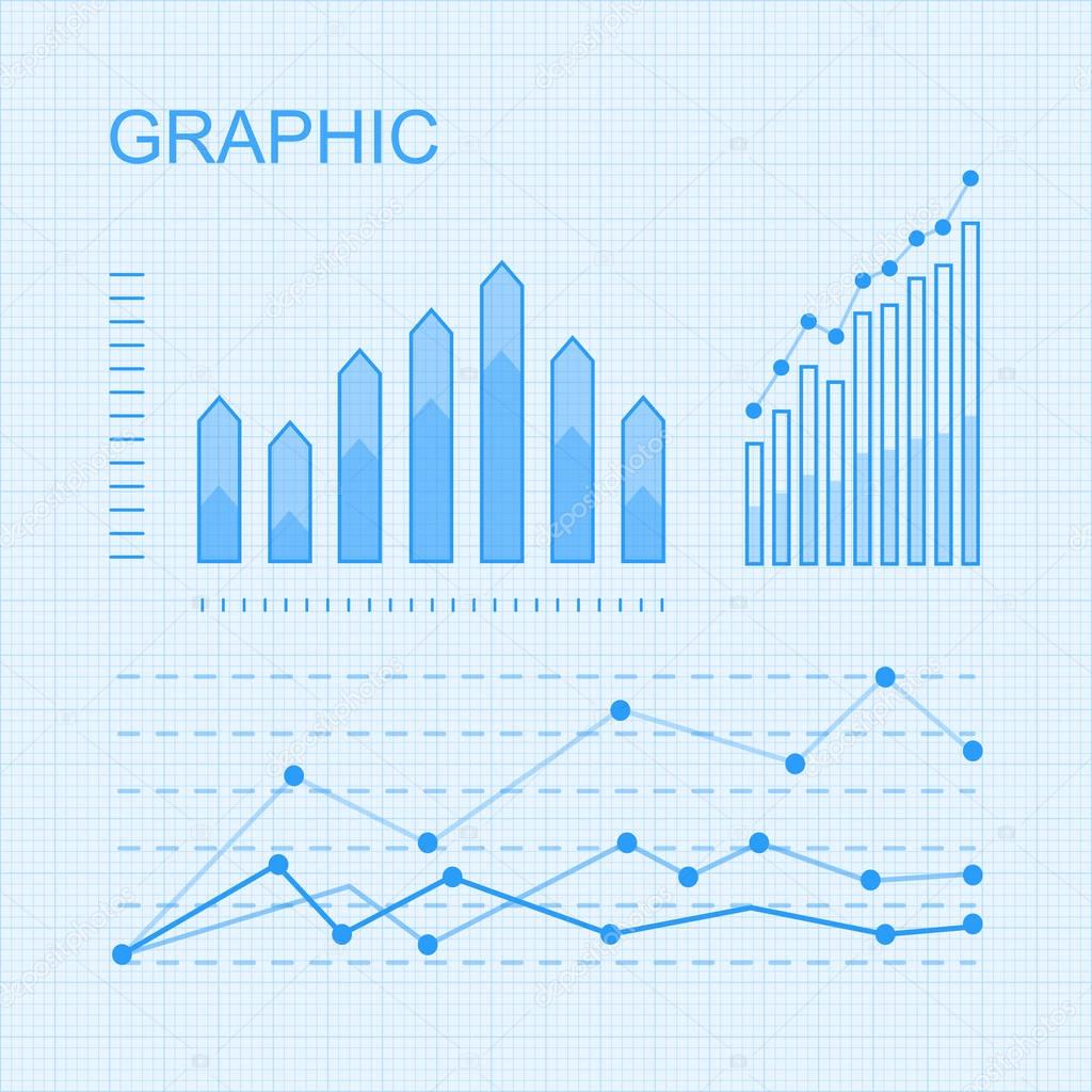 Set of Vector Graphs and Diagrams for Infographics