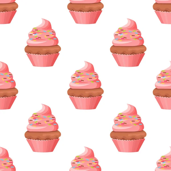 Cupcake cu biscuiți de ciocolată și vârtej Topping — Vector de stoc