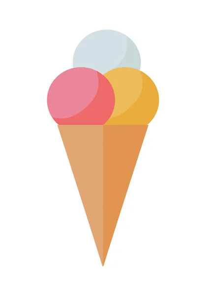 Illustrazione di stile piatto vettoriale del gelato — Vettoriale Stock